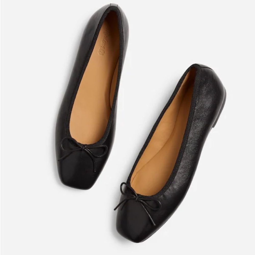 Madewell Black Leather Flats